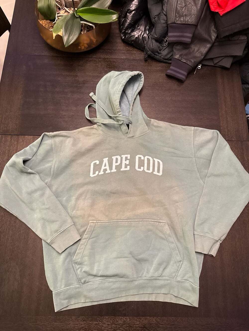 ALL GOOD Cape Cod Pigment Dyed Vintage Hoodie Sage Green XL